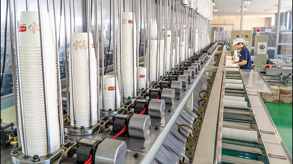 Quy trình của dây chuyền sản xuất cốc giấy hiện đại