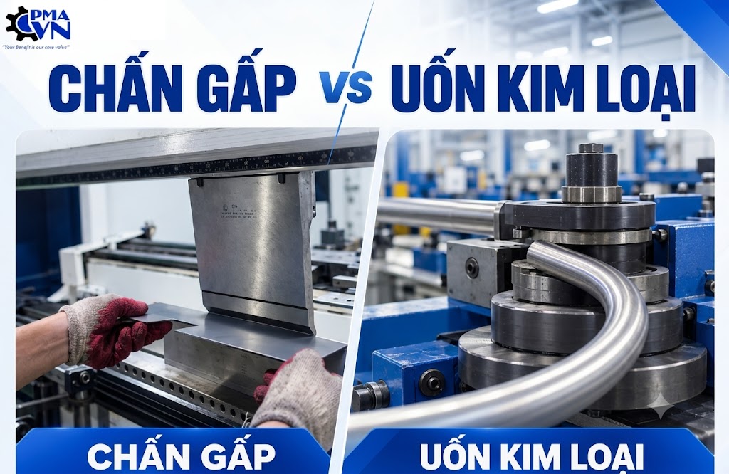 So sánh chấn gấp và uốn kim loại
