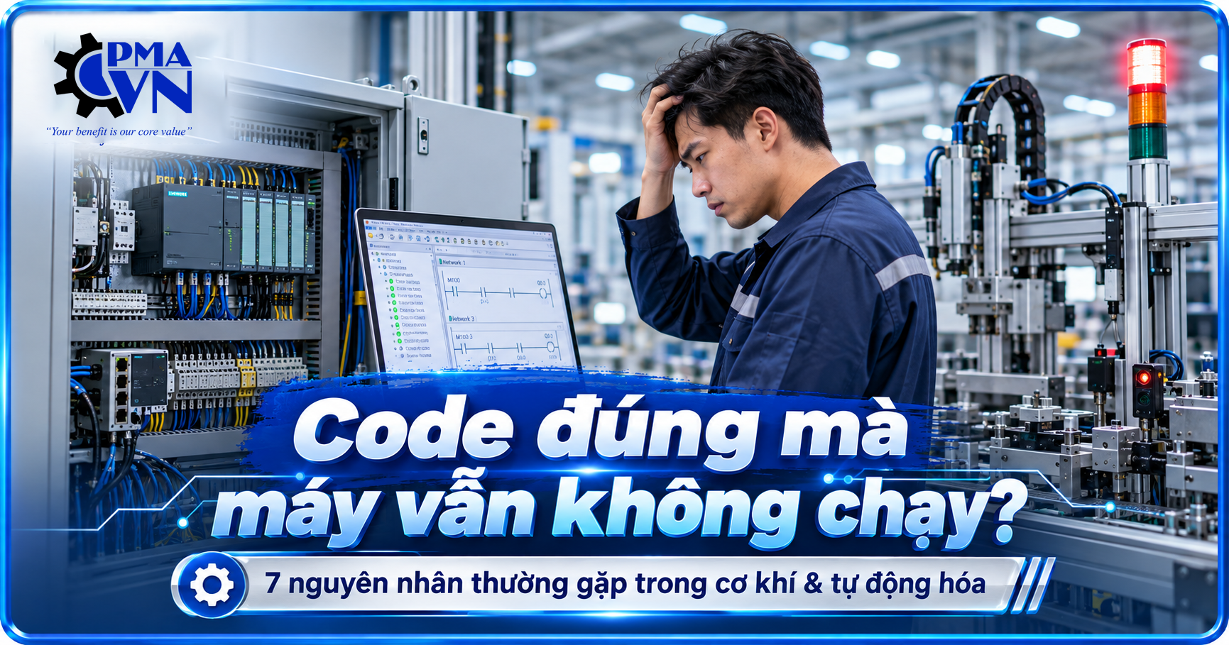 Code PLC đúng nhưng máy vẫn không chạy?